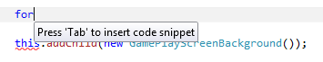Code Snippets Tooltip